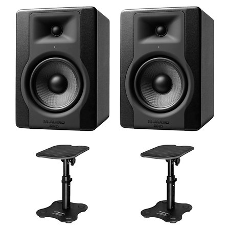 M-Audio BX8-D3, Paire d'Enceintes Studio avec Supports et Câbles