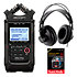 H4n Pro Black + Casque + Carte mémoire Zoom