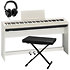 Pack FP-30X White + Meuble + Banquette + Casque Roland