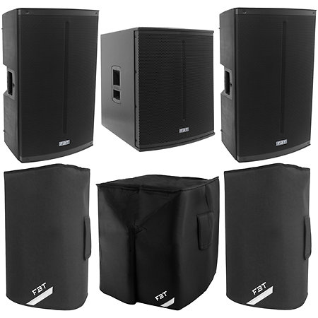 Pack X-LITE 115A (la paire) + X-SUB 118SA + Covers FBT