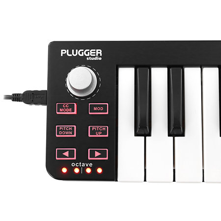 Plugger Studio Pocket Pad Contrôleur MIDI USB ultra compact pour ordinateur  PC et Mac. 12 pads sensibles à la vélocité. Compatible avec tous les