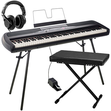 Pack NP-12 White + Stand + Banquette + Casque : Piano Portable