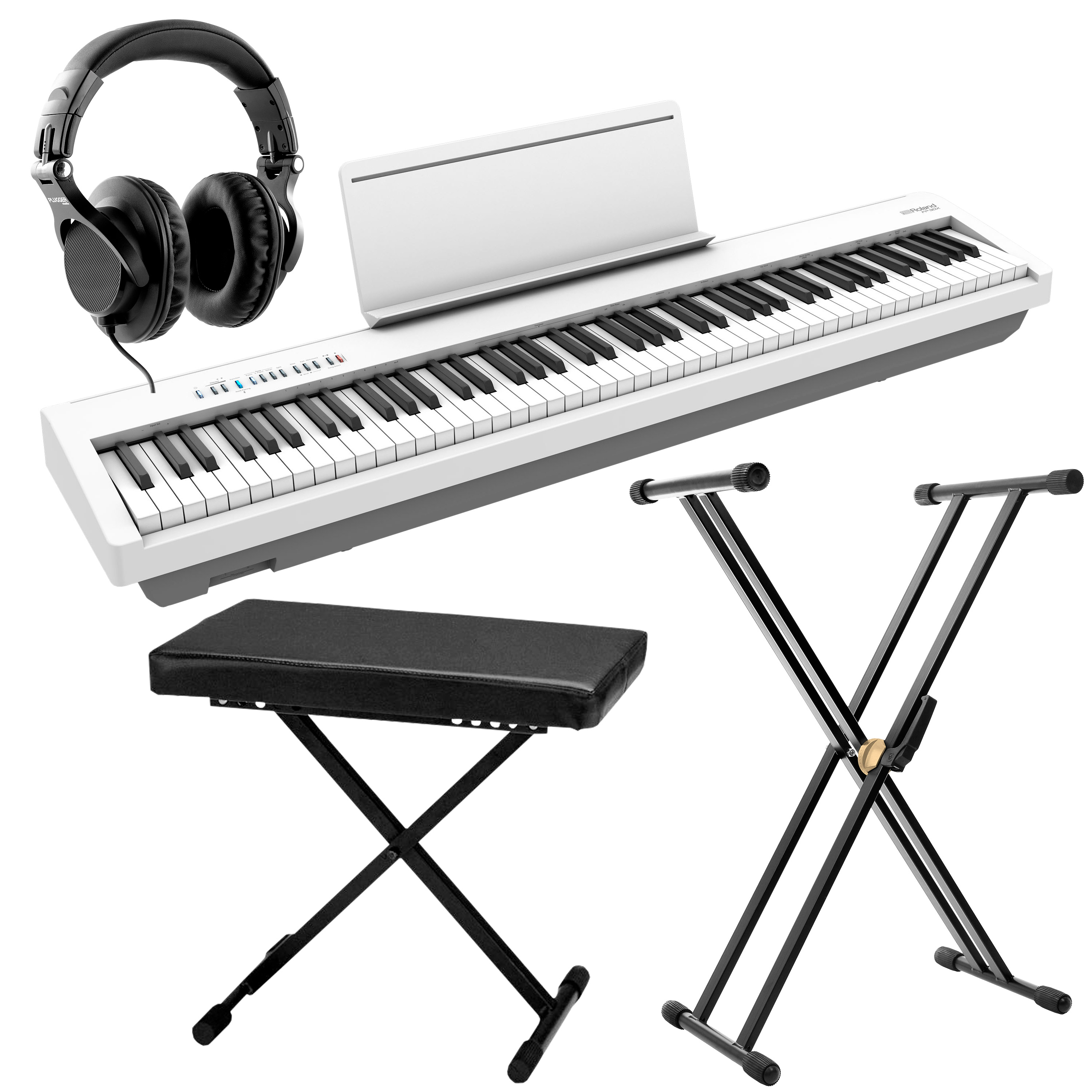 Roland Pack FP-30X White + Stand + Banquette + Casque