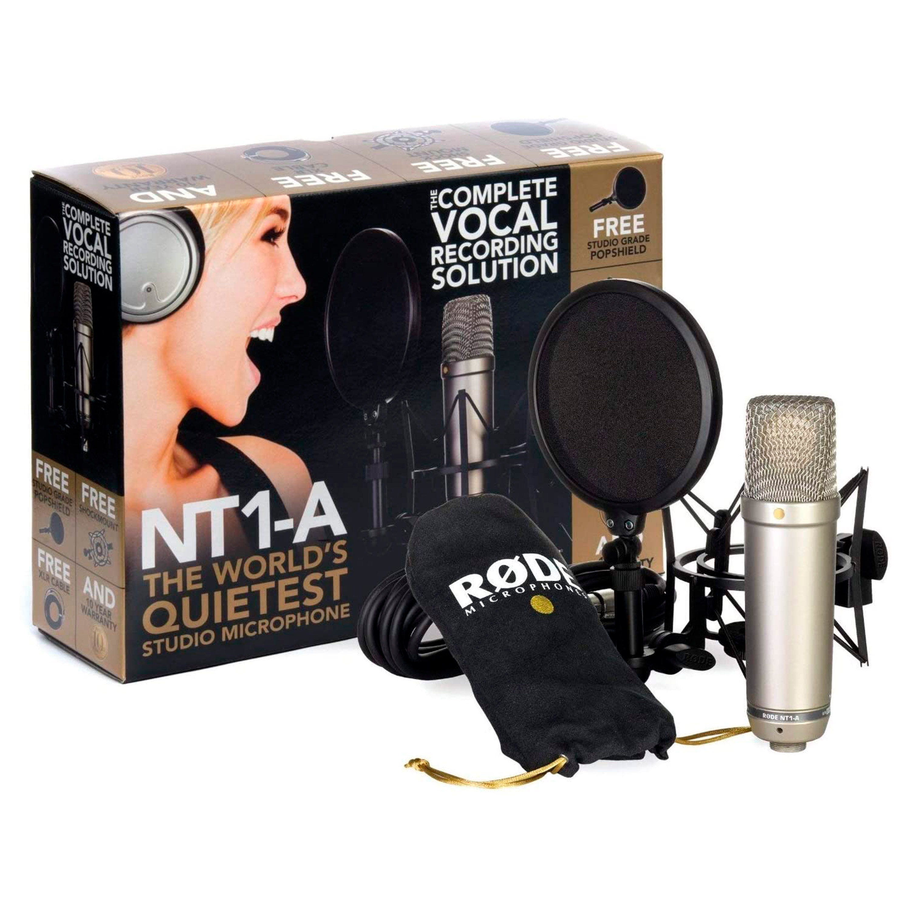 Focusrite Pack Scarlett 2I2 G3 + Rode NT1-A + Casque + Pied