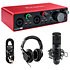 Pack Scarlett 2I2 G3 + Micro + Casque+ Câble XLR Focusrite