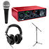Pack Scarlett Solo G3 + Micro PGA48 XLR + Pied micro + Casque Focusrite