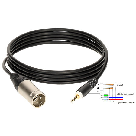 Sommateur mini-Jack TRS / XLR mâle, 90cm Klotz