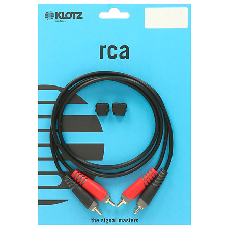 Bretelle 2x RCA  mâles / 2x RCA mâles, 1m Klotz