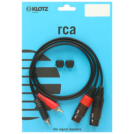 Bretelle 2x XLR femelles / 2x RCA mâles, 1m Klotz