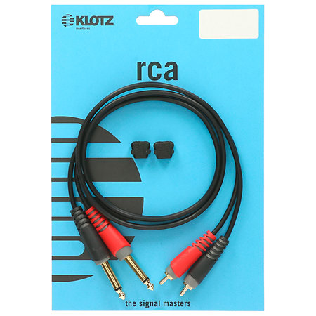 Bretelle 2x RCA mâles / 2x Jacks TS, 3m Klotz