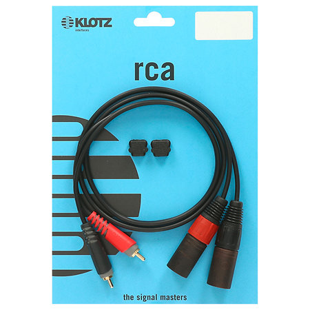 Bretelle 2x RCA mâles / 2x XLR mâles, 1m Klotz