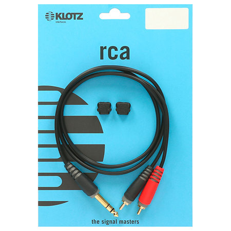 Câble Jack mâle TRS / 2x RCA mâles, 1m Klotz