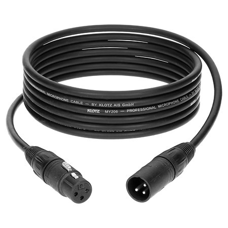 Câble M1 Pro XLR mâle/femelle Neutrik KMK, 3m Klotz