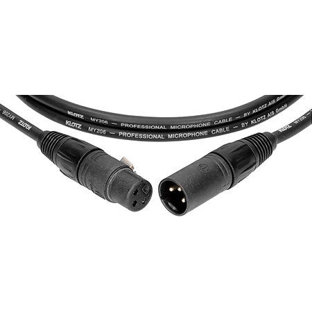 Câble M1 Pro XLR mâle/femelle Neutrik KMK, 3m Klotz