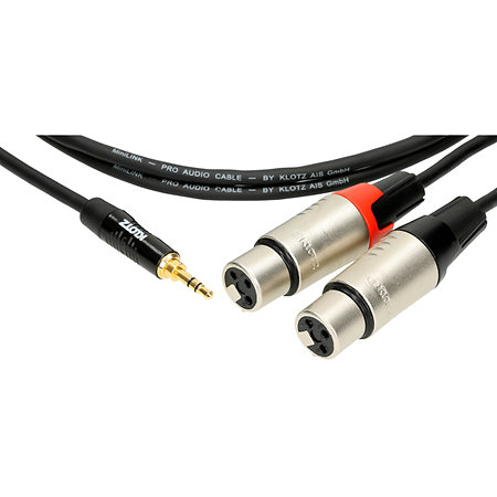 Câble Y 2x XLR femelles / mini-Jack TRS,1.8m Klotz