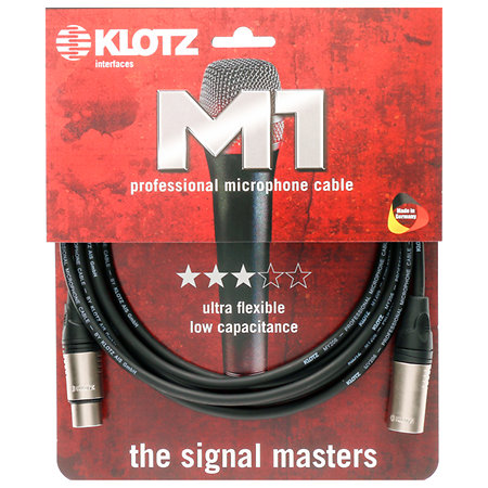 Câble M1 Pro XLR mâle/femelle, 10m Klotz
