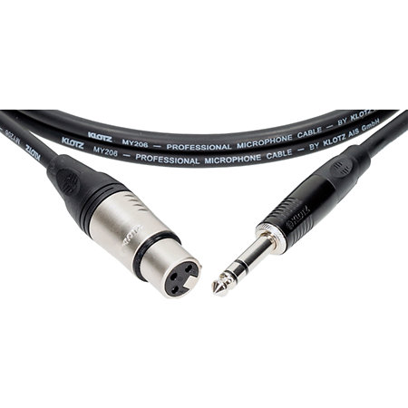 Câble M1 Pro XLR femelle / Jack mâle TRS, 5m Klotz