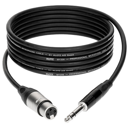 Câble M1 Pro XLR femelle / Jack mâle TRS, 1m Klotz