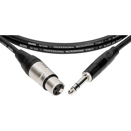 Câble M1 Pro XLR femelle / Jack mâle TRS, 1m Klotz