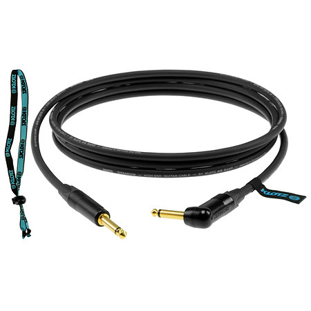 Câble Titanium Jack TS mâle coudé/mâle droit Neutrik, 3m Klotz