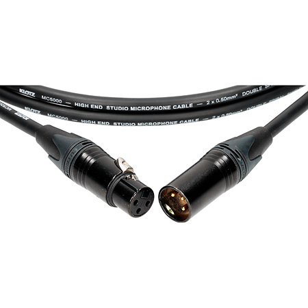 Câble M5 Pro XLR mâle/femelle Neutrik, 1m Klotz