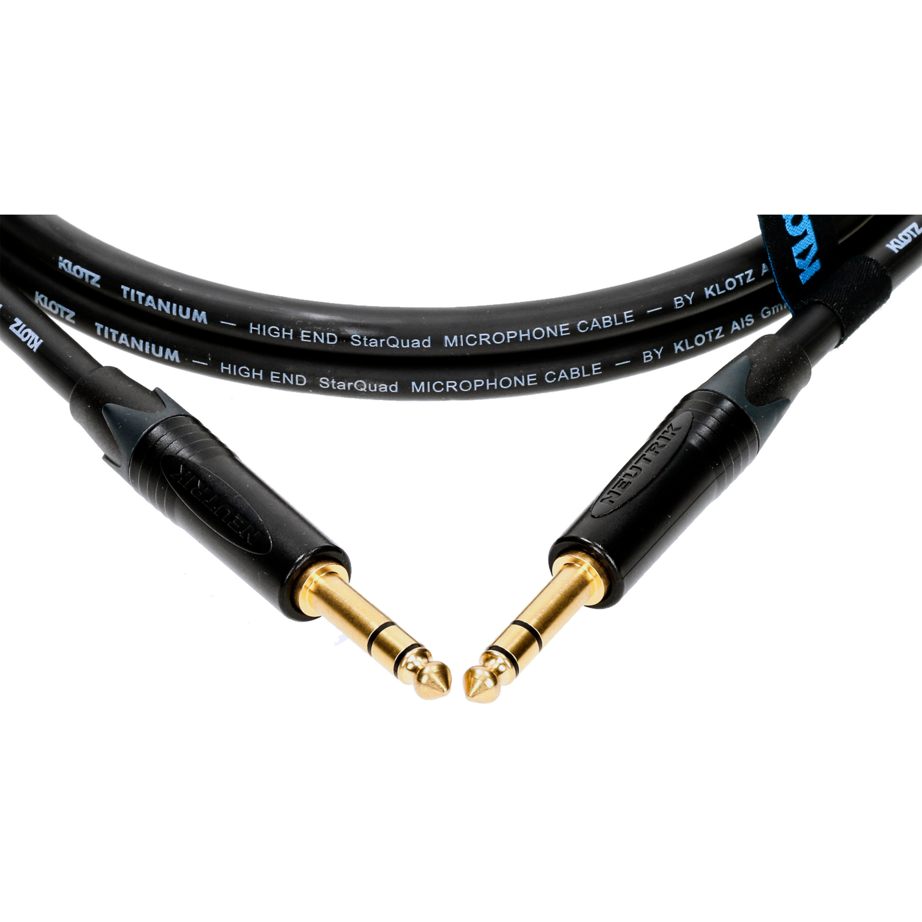 Klotz Câble Titanium StarQuad Jack TRS mâle/mâle Neutrik, 3m