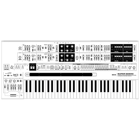 Super Gemini Keyboard White UDO Audio