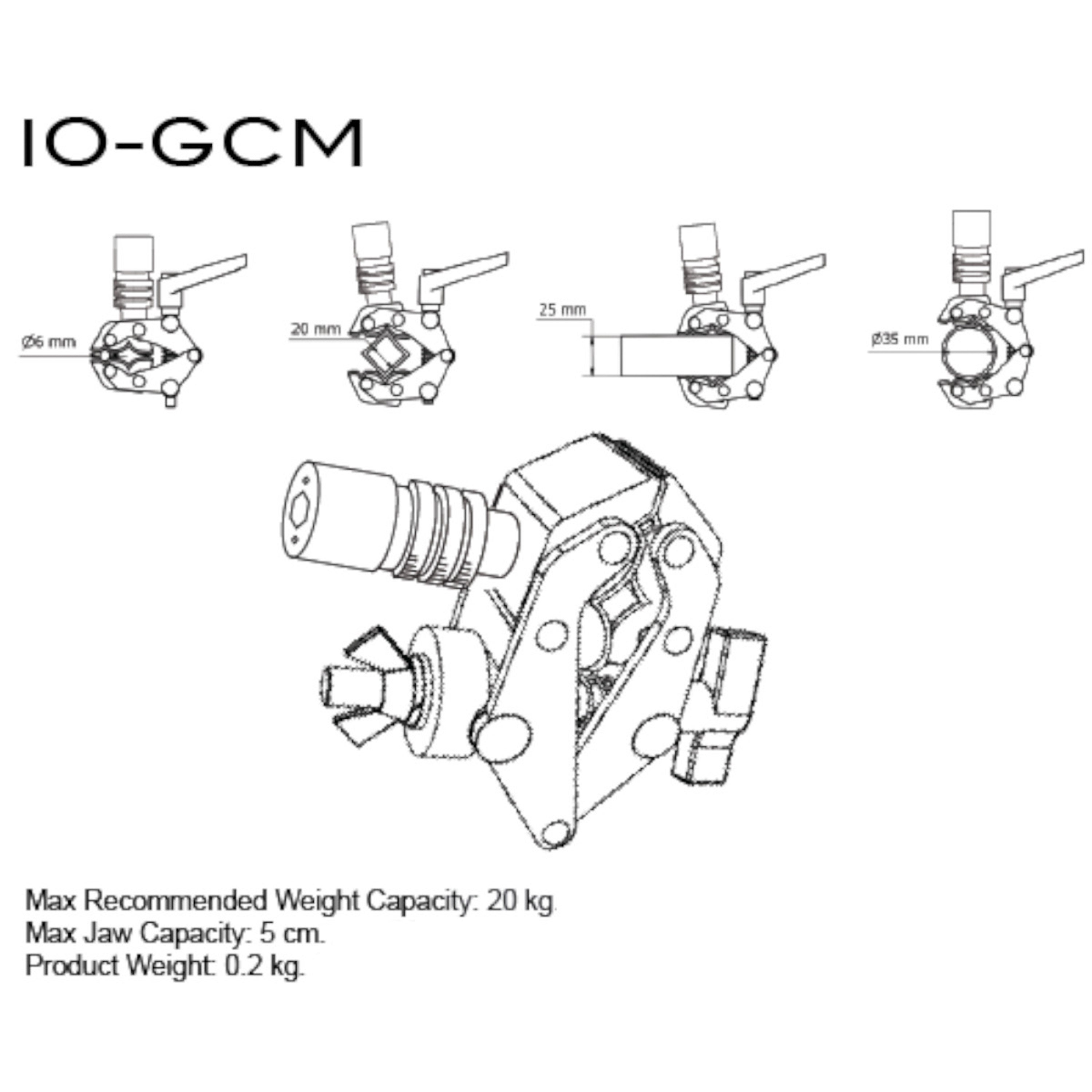 TriadOrbit IOGCM Synergy Series IOEquipped Mini Grip Clamp