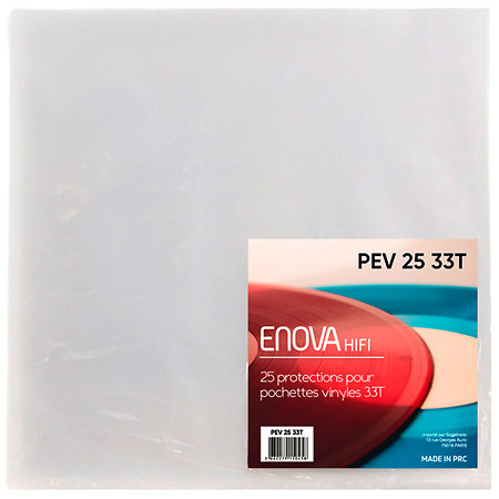 PEV 25 33T Protection Pochette Vinyle 33T (lot de 25) Enova Hifi
