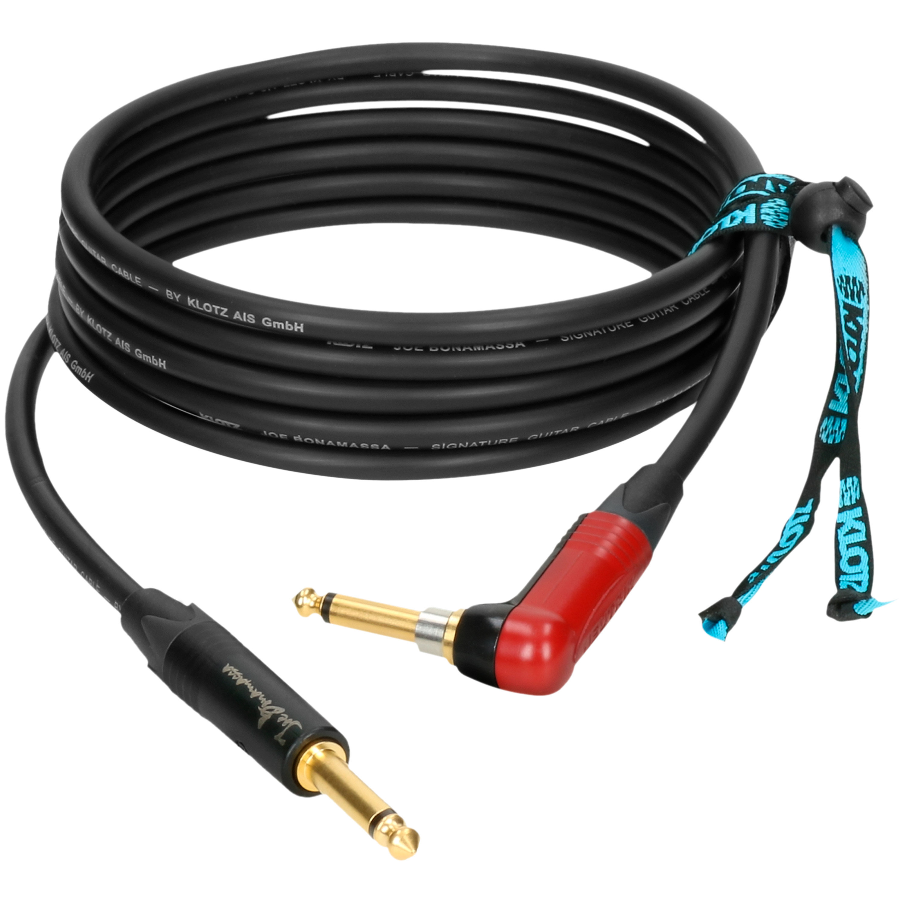 Klotz Joe Bonamassa Guitar Cable Jack Mâle TS Jack Mâle TS Coudé Silent Plug 9m