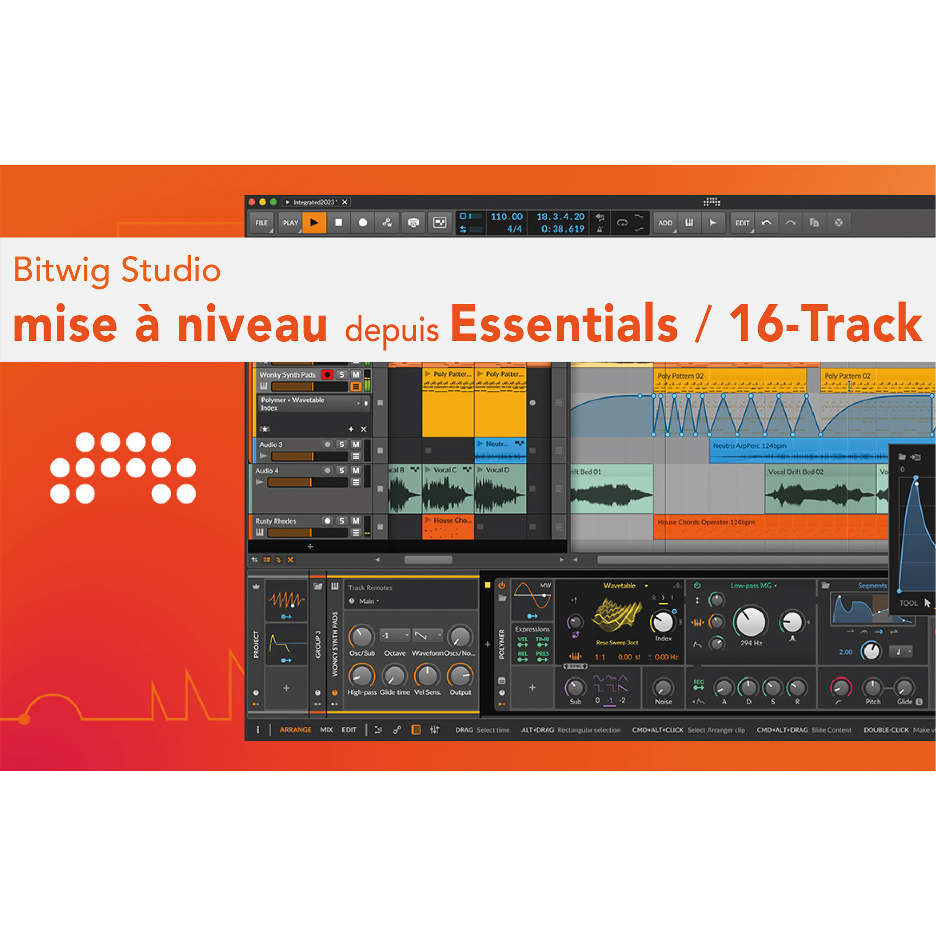 Bitwig Bitwig Studio UG Essentials/16 Track (licence)