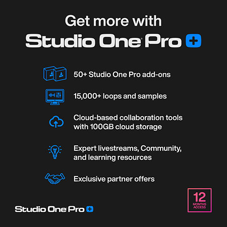 Studio One Pro 7 with 12M Pro+ Presonus ESD