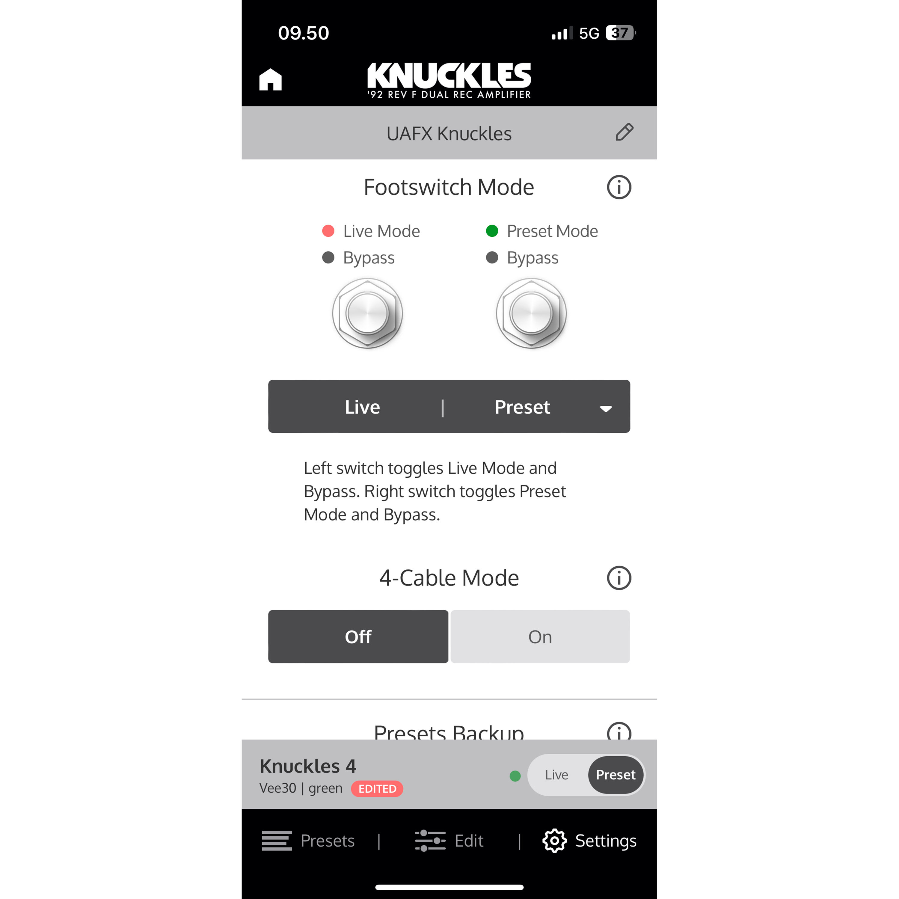 Universal Audio UAFX Knuckles '92 Rev F Dual Rec Amplifier