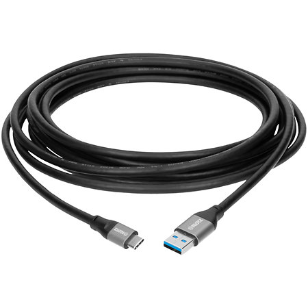 Câble USB 3.1 USB-A / USB-C noir, longueur 2 m Klotz