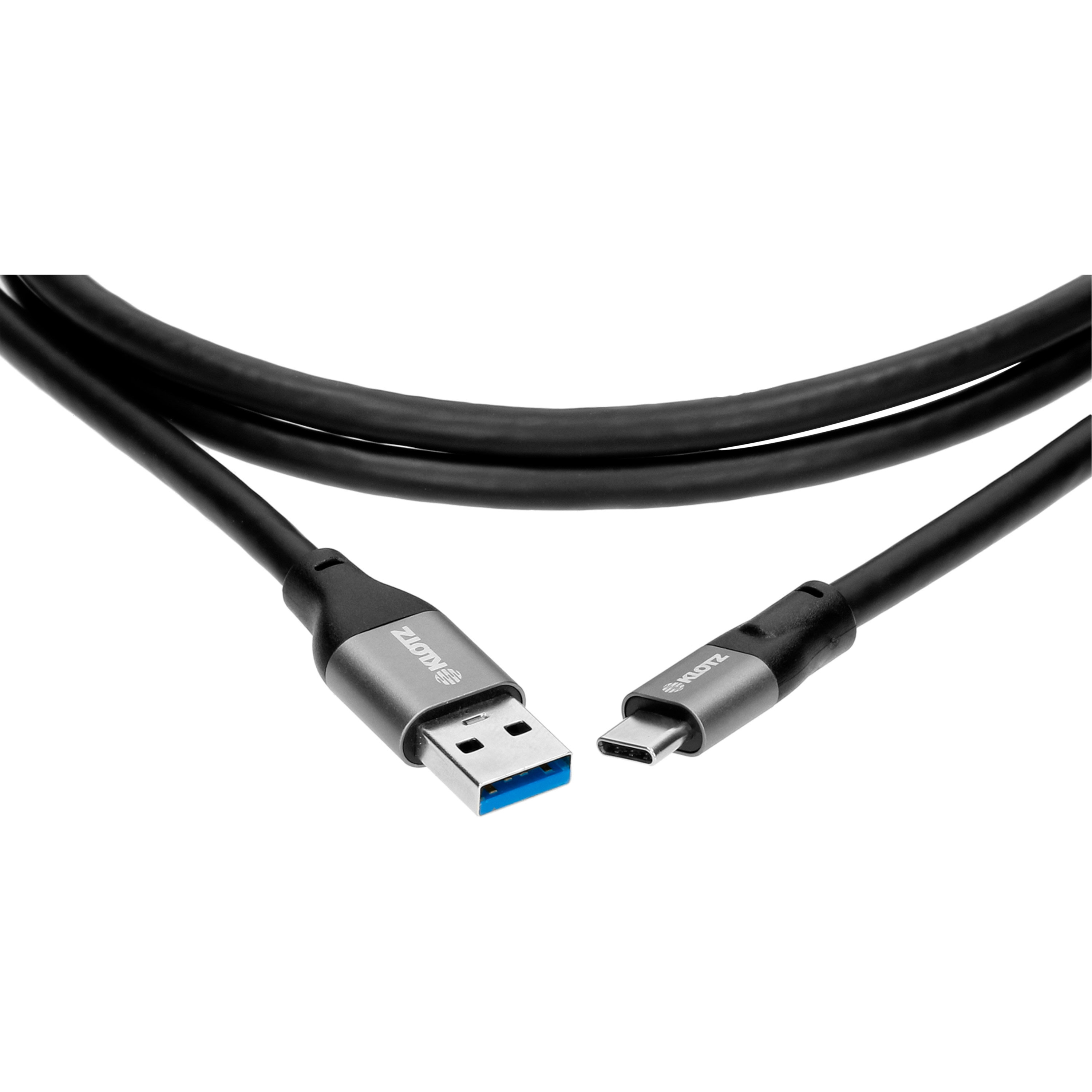 Klotz Câble USB 3.1 USB-A / USB-C noir, longueur 2 m