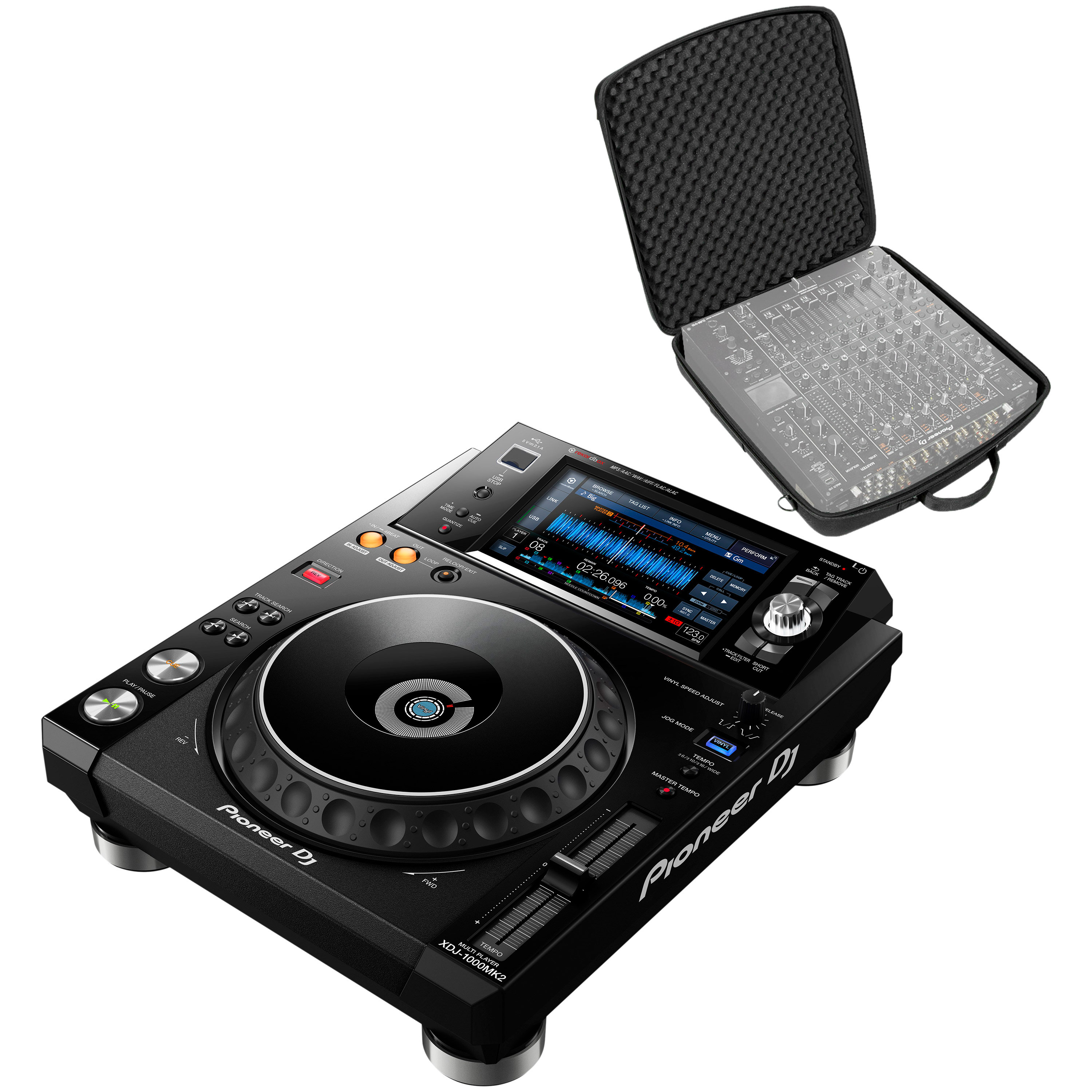 Pioneer DJ Pack XDJ 1000 MK2 + Housse