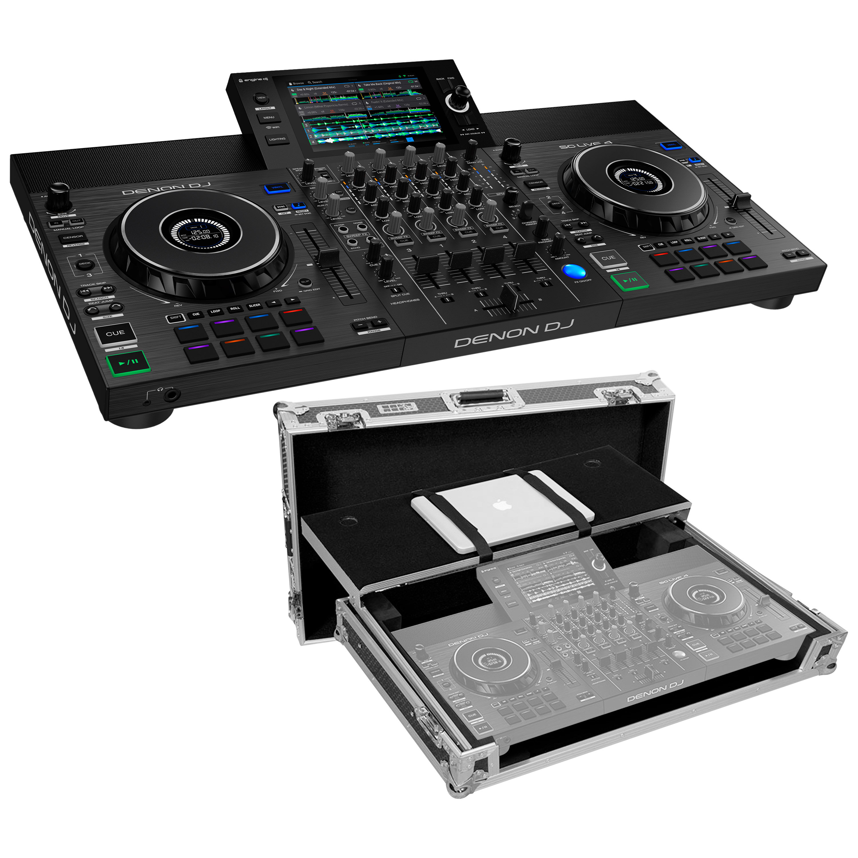 Denon DJ Pack SC Live 4 + Flight Case