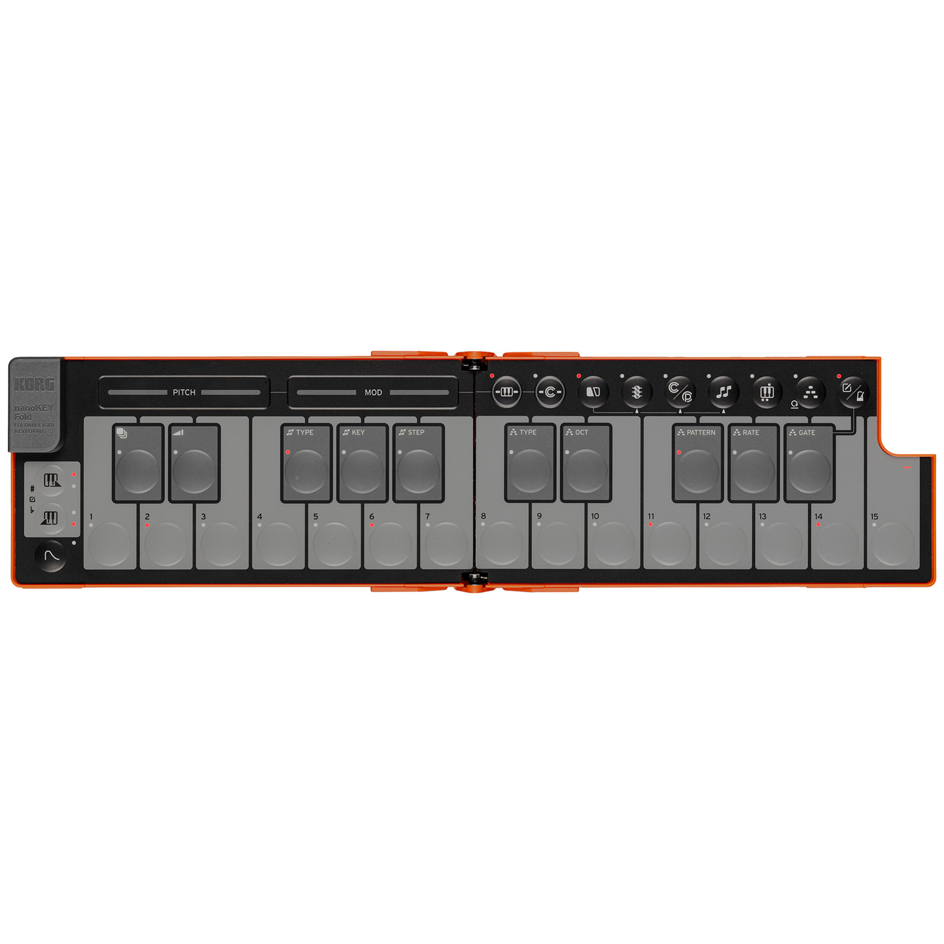 Korg NanoKey Fold Lava Orange